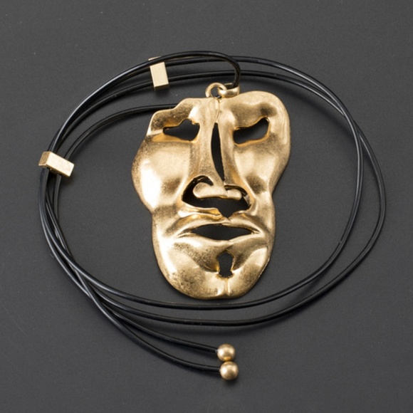 Host Pick!! NEW Abstract Face Art Pendant Necklace - Picture 2 of 3